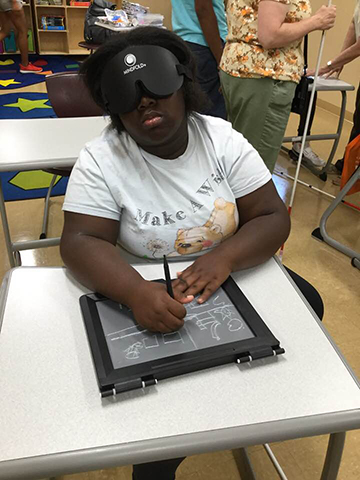 Under sleep shades, Miracle uses the inTACT Sketchpad.